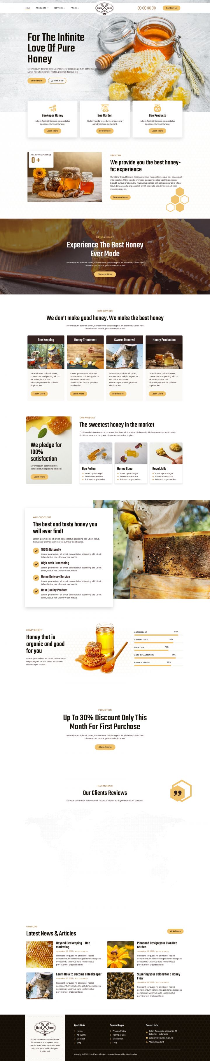 WordPress шаблон ThemeForest HoniFarm