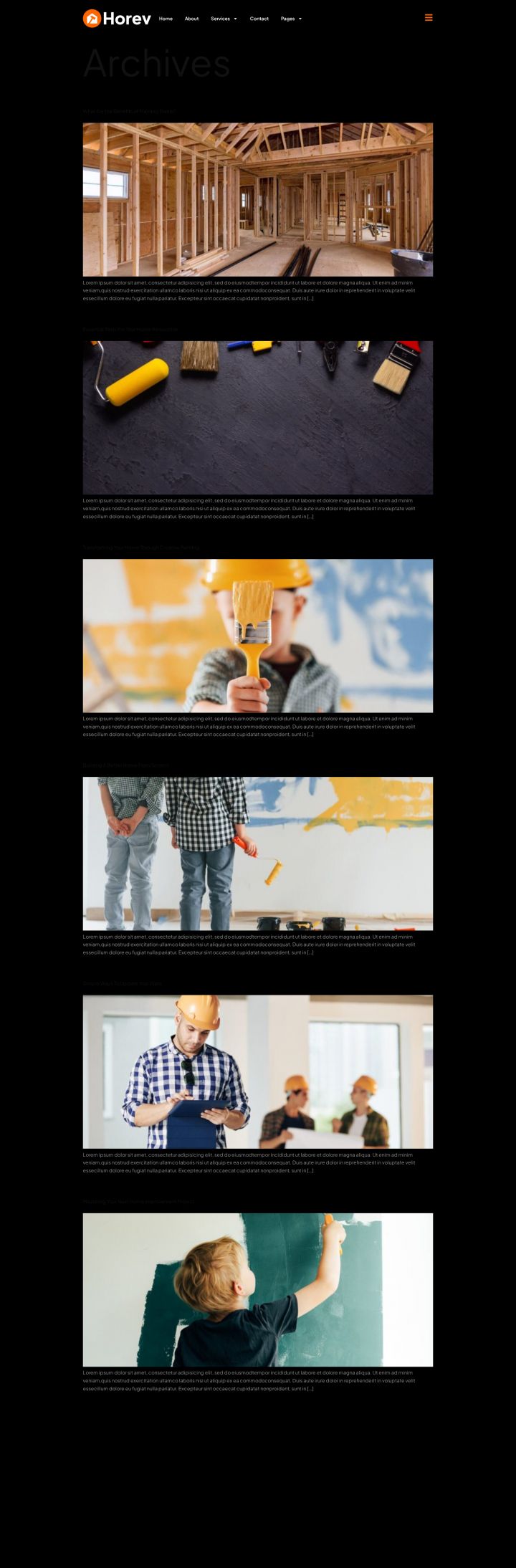 WordPress шаблон ThemeForest Horev