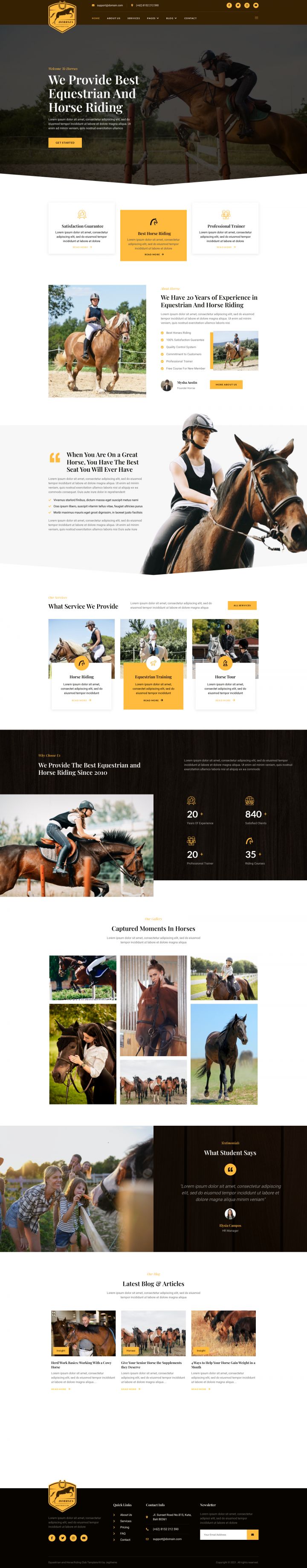 WordPress шаблон ThemeForest Horrses