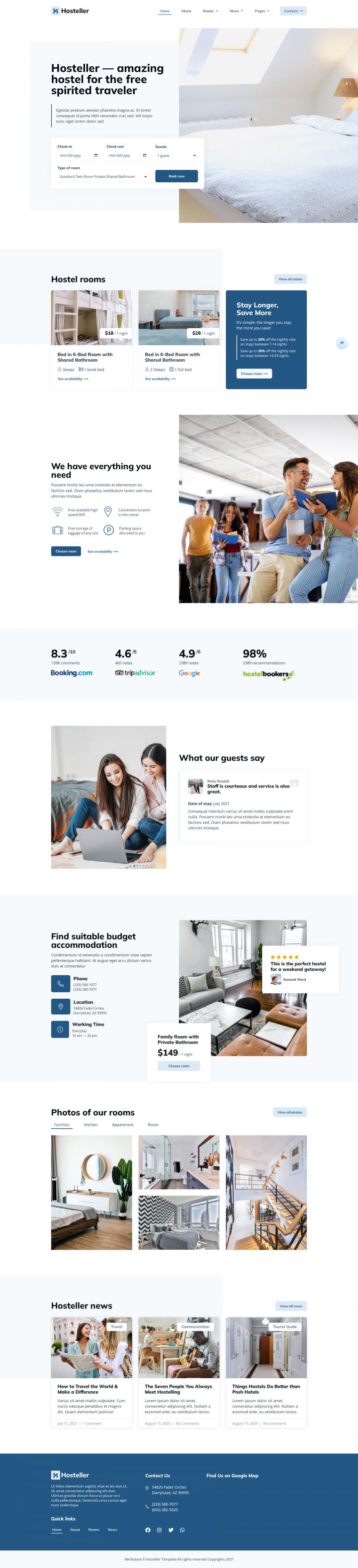 WordPress шаблон ThemeForest Hosteller