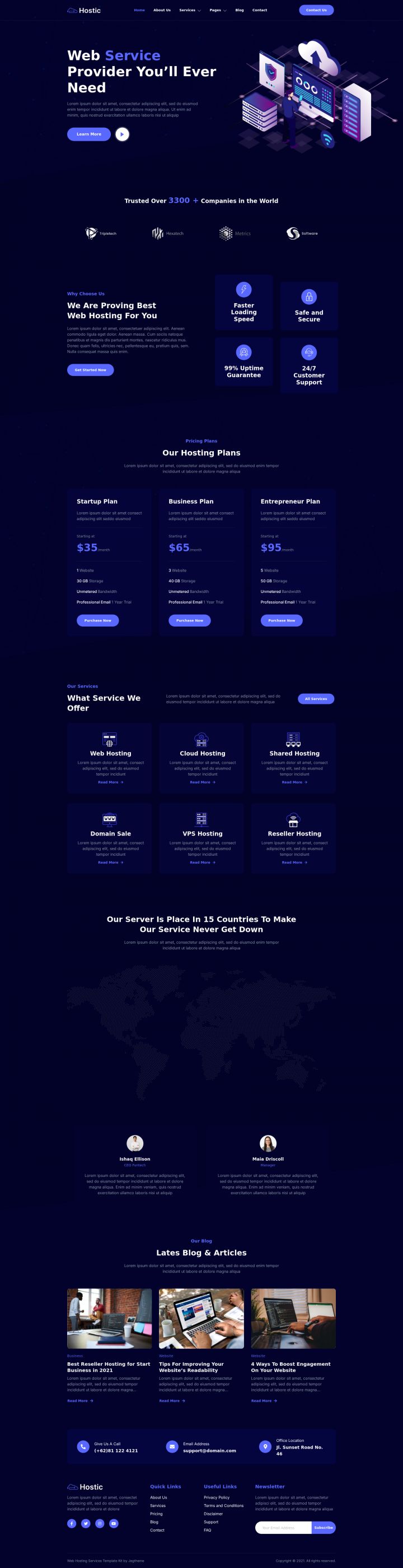 WordPress шаблон ThemeForest Hostic