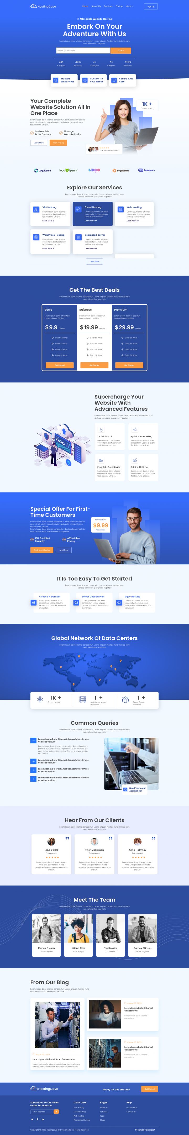 WordPress шаблон ThemeForest Hostingcave