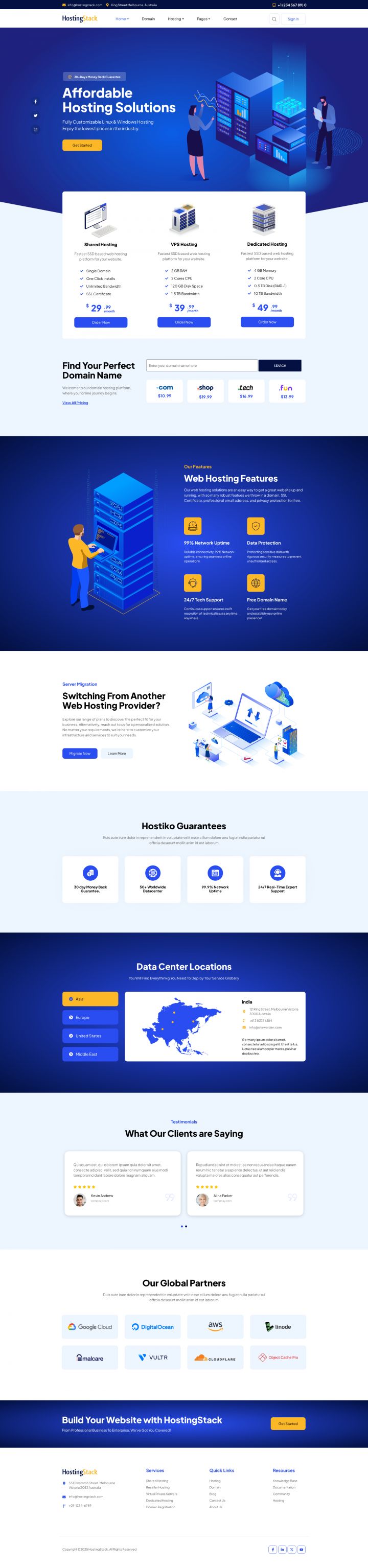 WordPress шаблон ThemeForest HostingStack