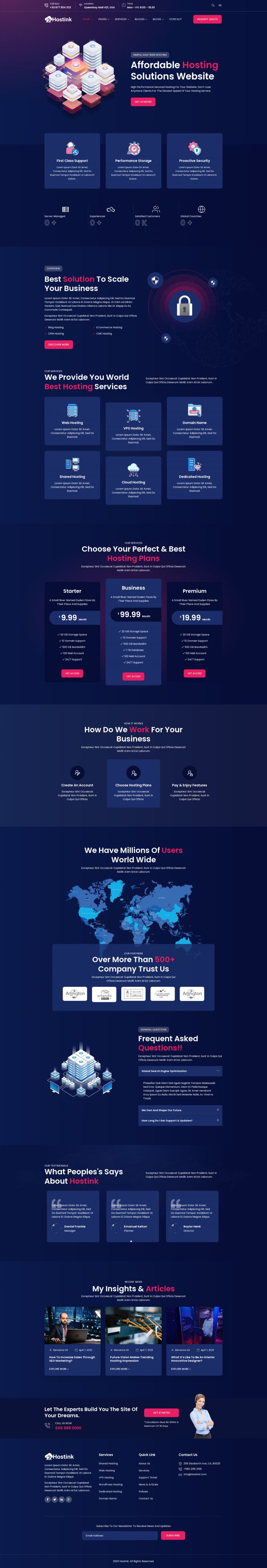 WordPress шаблон ThemeForest Hostink