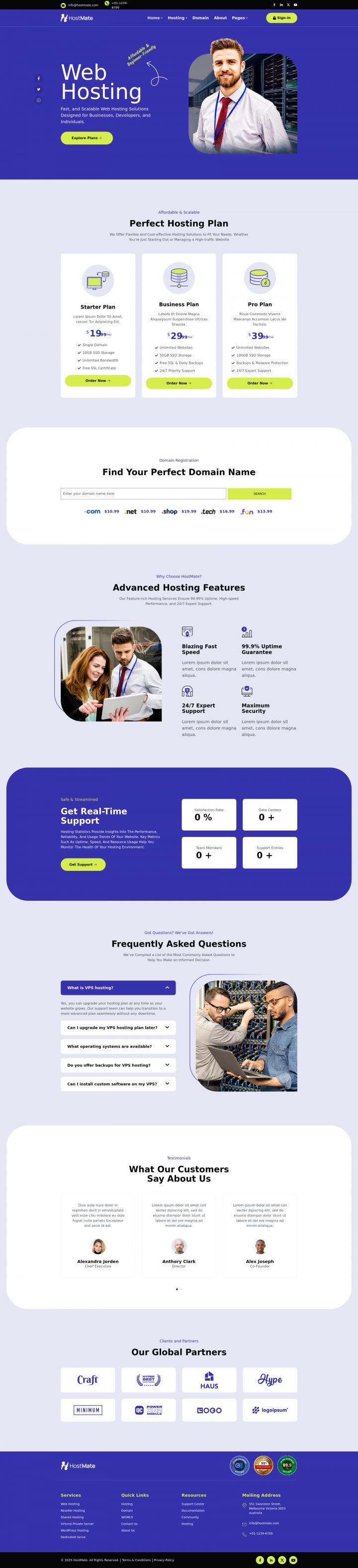 Шаблон ThemeForest HostMate WordPress шаблон ThemeForest HostMate