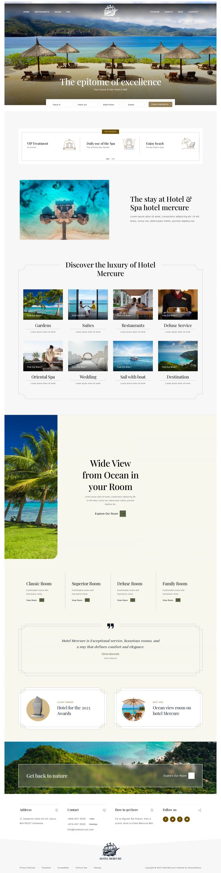 WordPress шаблон ThemeForest Hotel Mercure