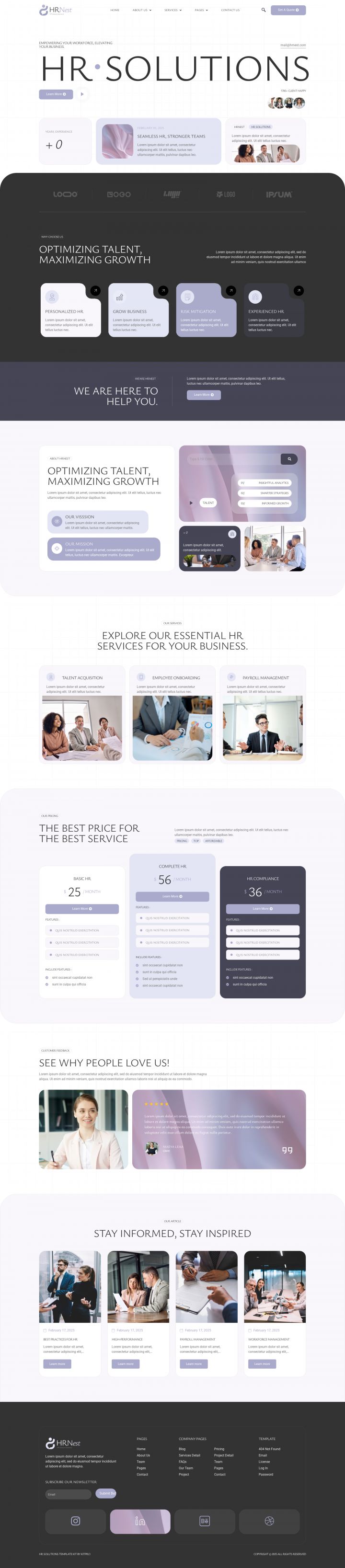 WordPress шаблон ThemeForest HRNest