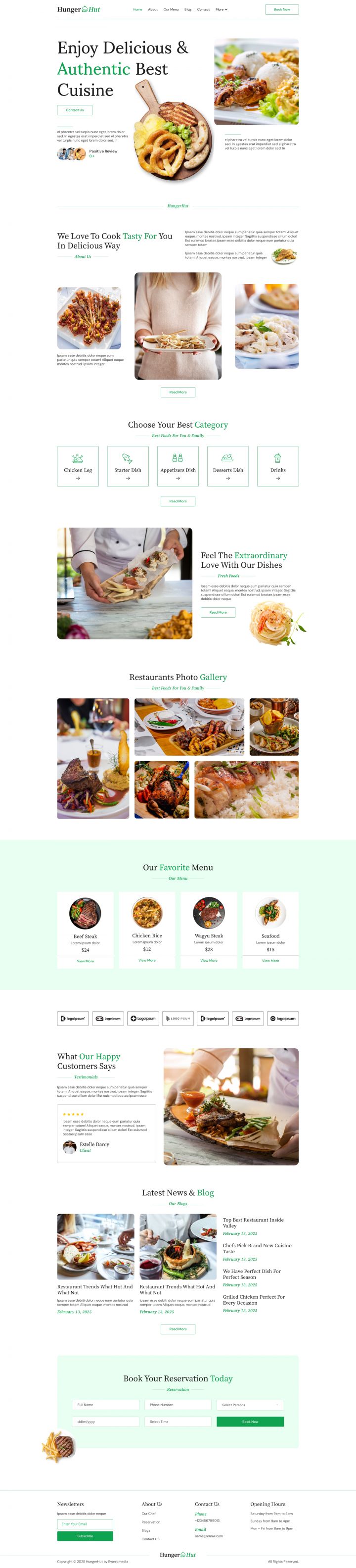 WordPress шаблон ThemeForest HungerHut