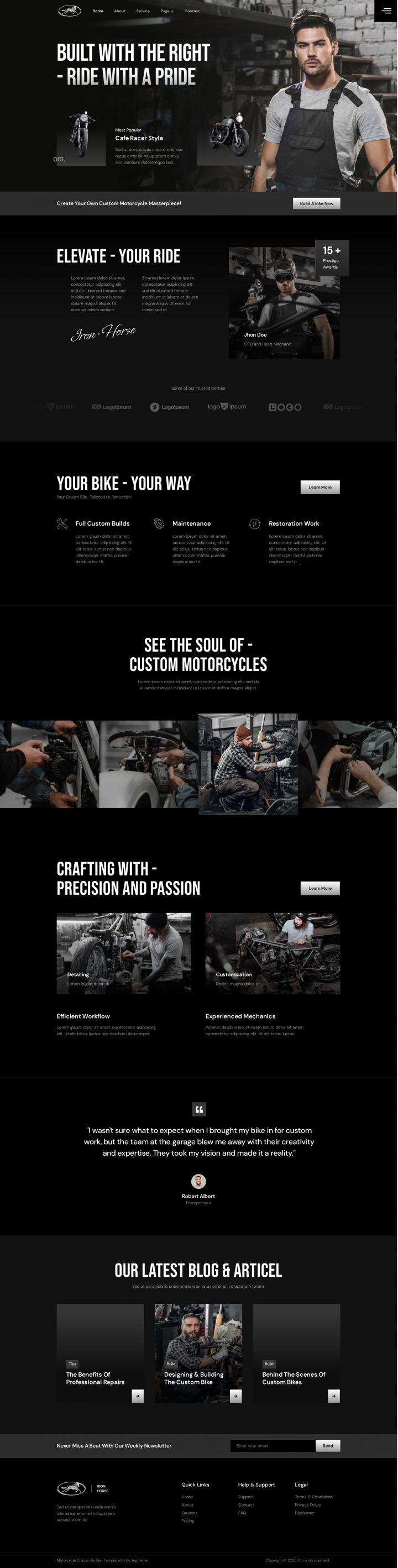 WordPress шаблон ThemeForest Iron Horse