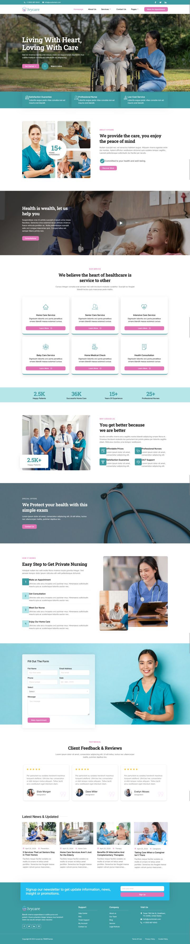 WordPress шаблон ThemeForest Ivycare