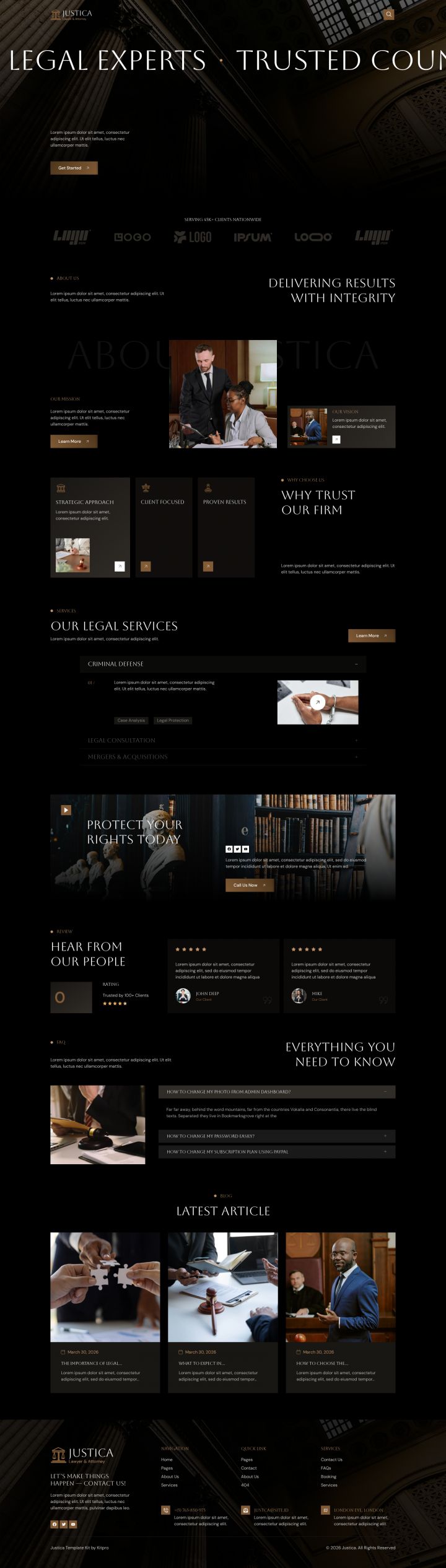 WordPress шаблон ThemeForest Justica