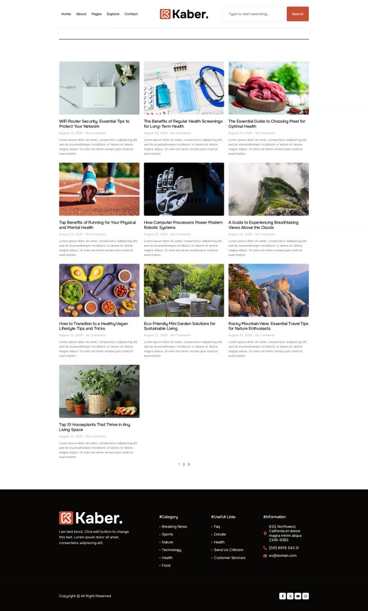 Шаблон ThemeForest Kaber WordPress шаблон ThemeForest Kaber