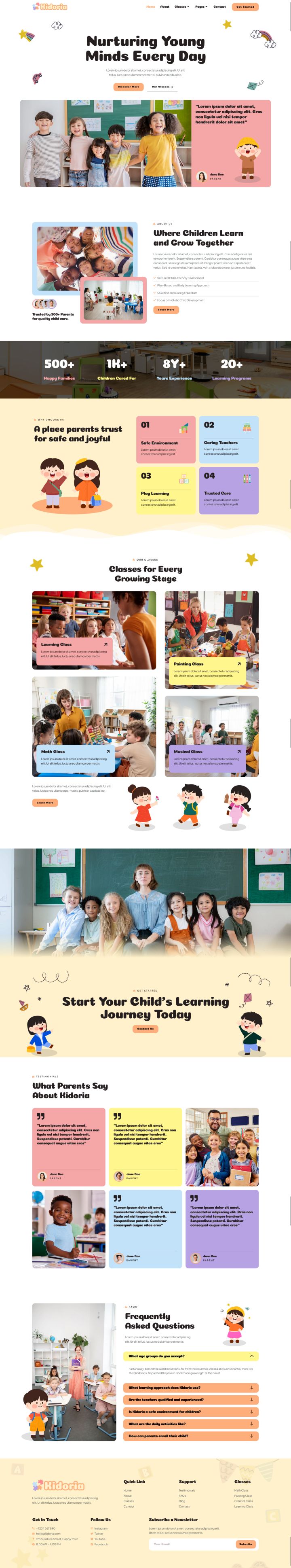 WordPress шаблон ThemeForest Kidoria