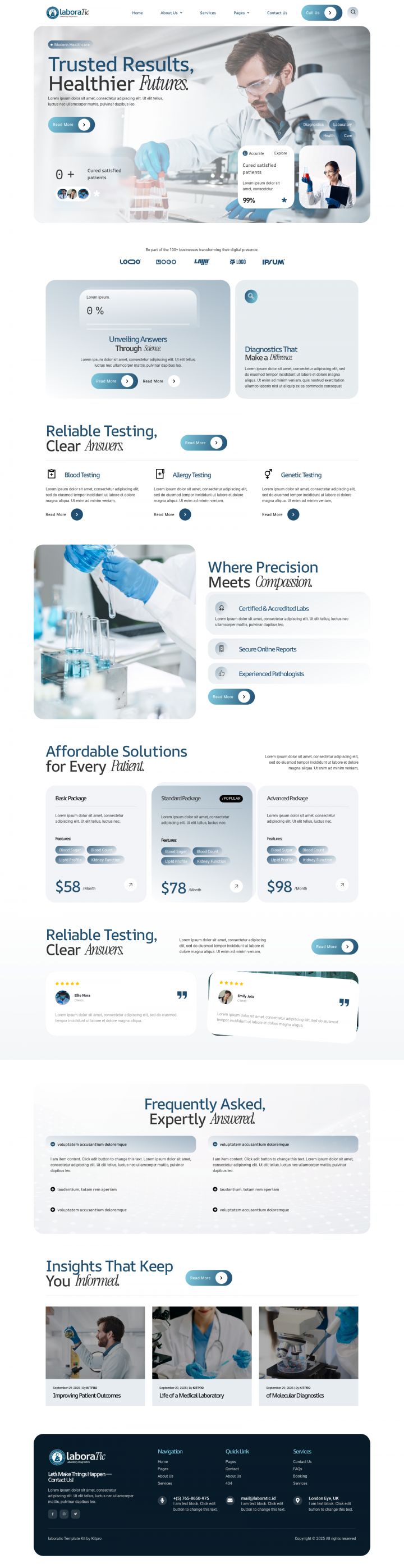 Шаблон ThemeForest Laboratic WordPress шаблон ThemeForest Laboratic