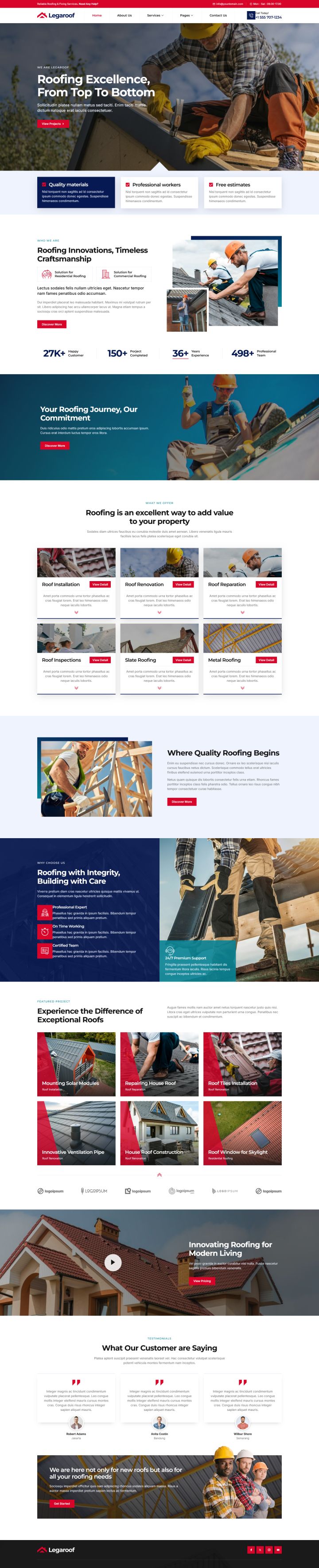 WordPress шаблон ThemeForest Legaroof