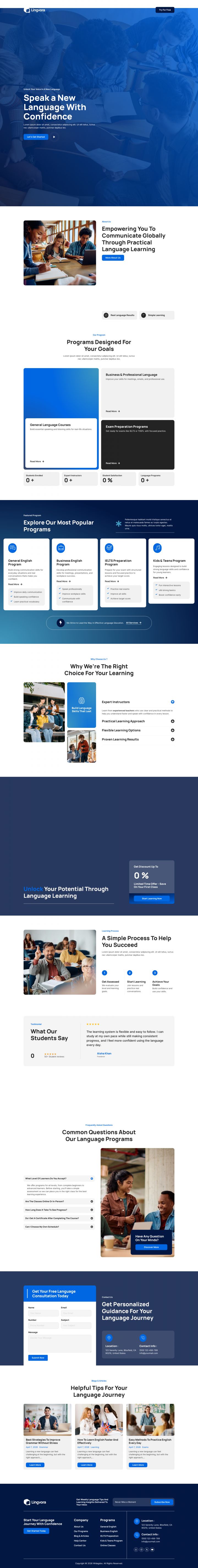 WordPress шаблон ThemeForest Lingvora