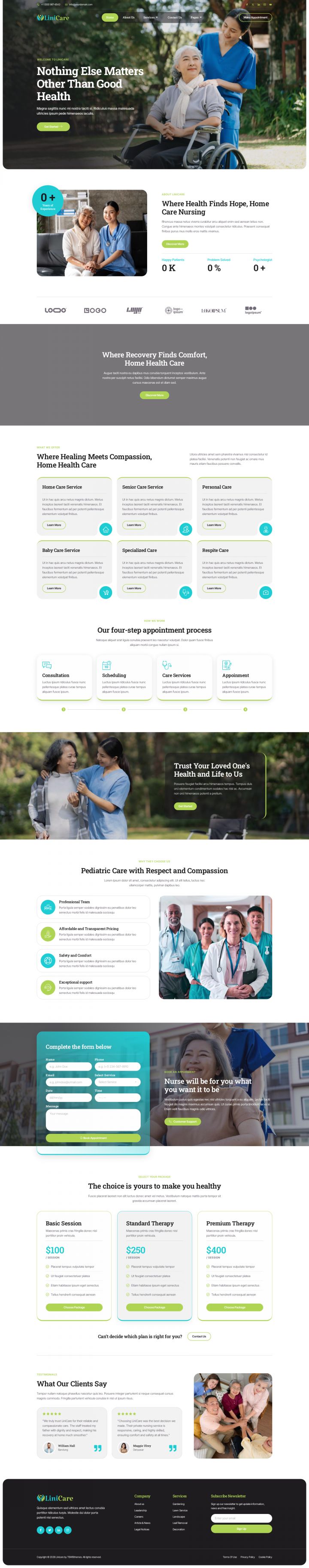 WordPress шаблон ThemeForest LiniCare