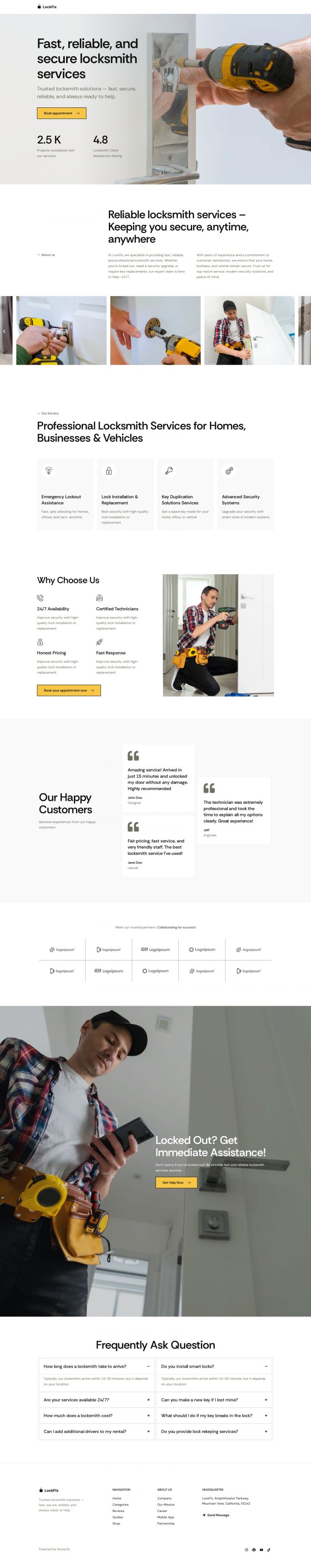 WordPress шаблон ThemeForest LockFix