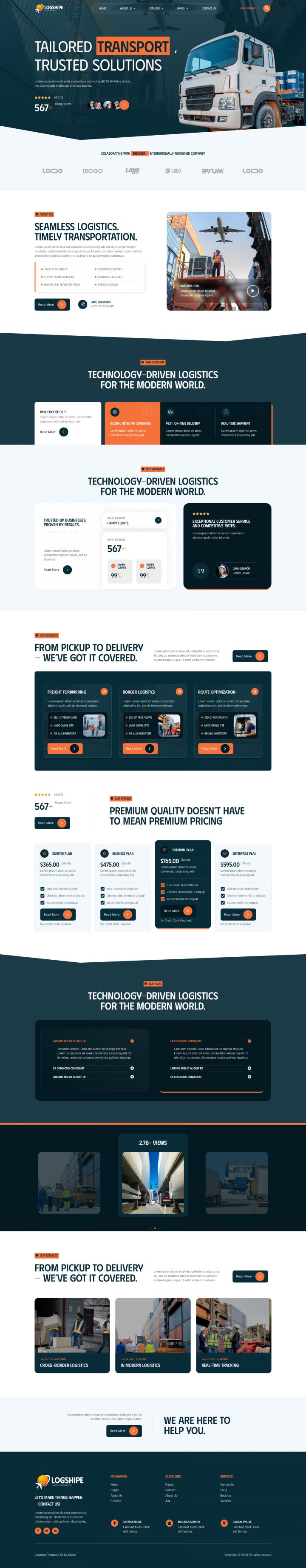 WordPress шаблон ThemeForest Logshipe