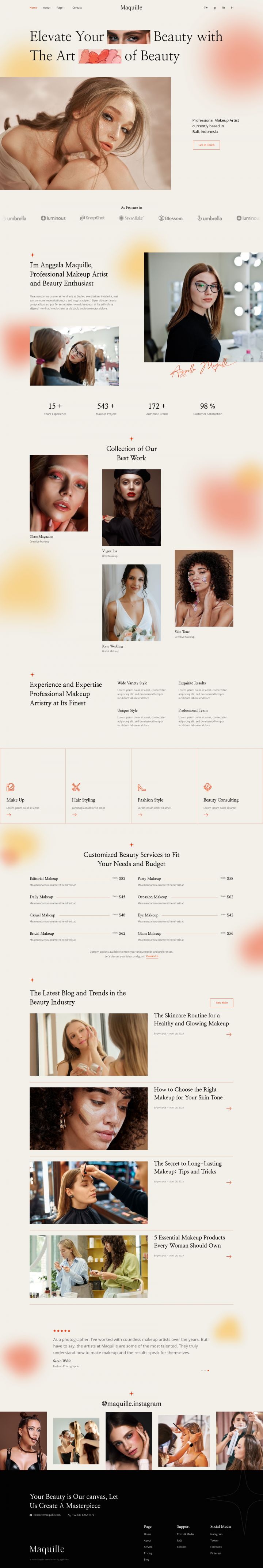 WordPress шаблон ThemeForest Maquille