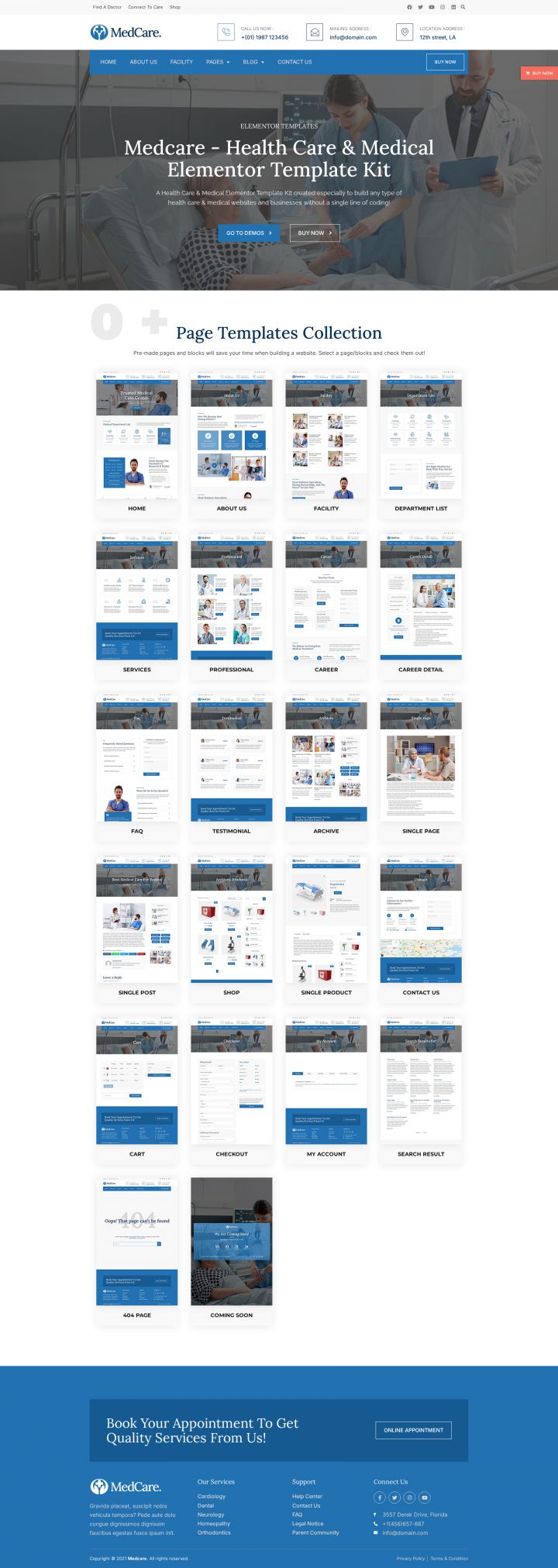 WordPress шаблон ThemeForest Medcare