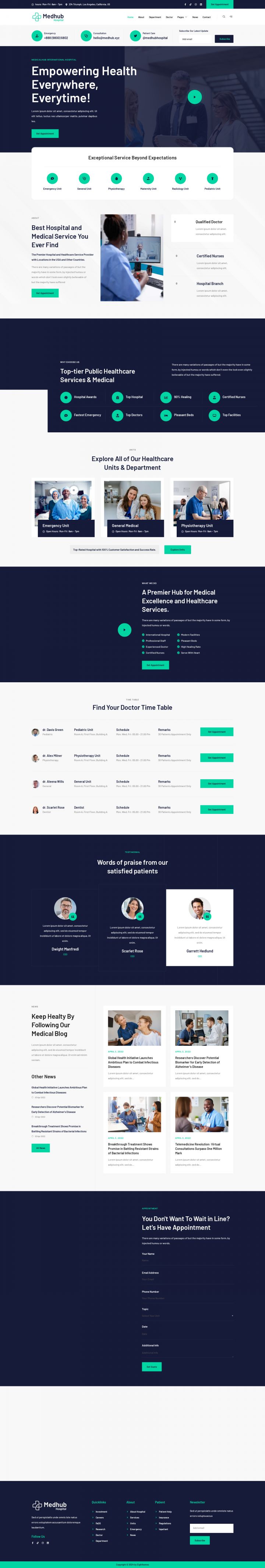 WordPress шаблон ThemeForest MedHub