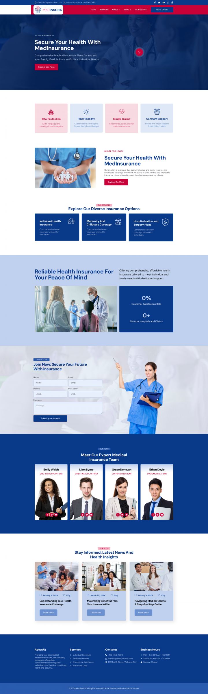 WordPress шаблон ThemeForest MedInsure