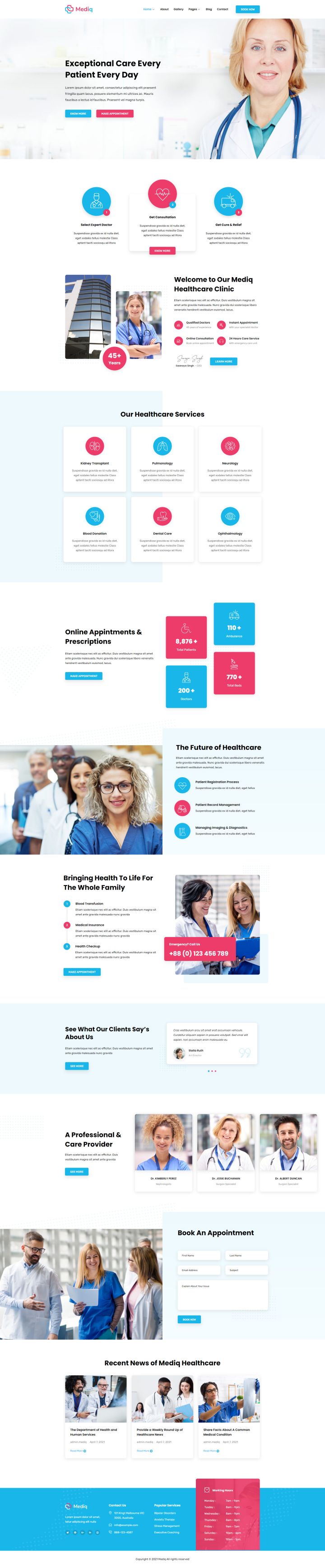 WordPress шаблон ThemeForest Mediq