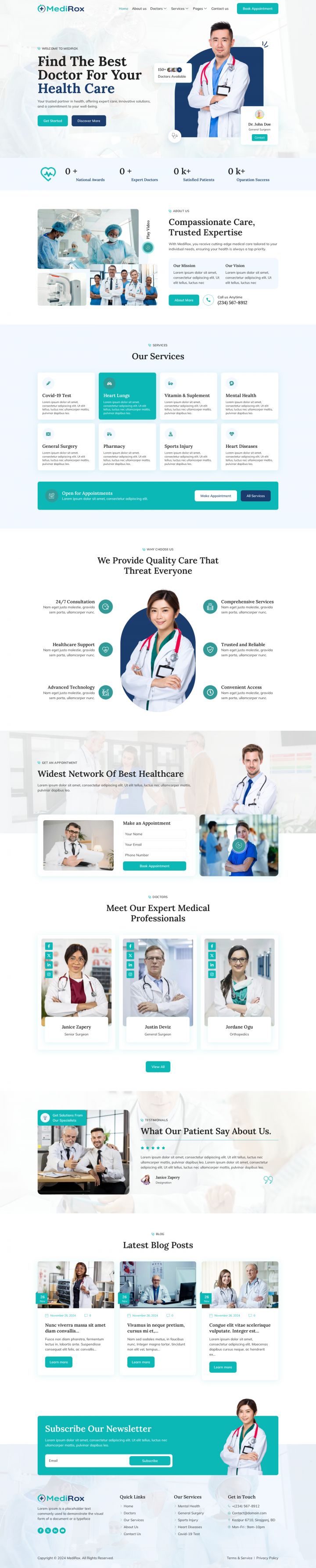WordPress шаблон ThemeForest MediRox