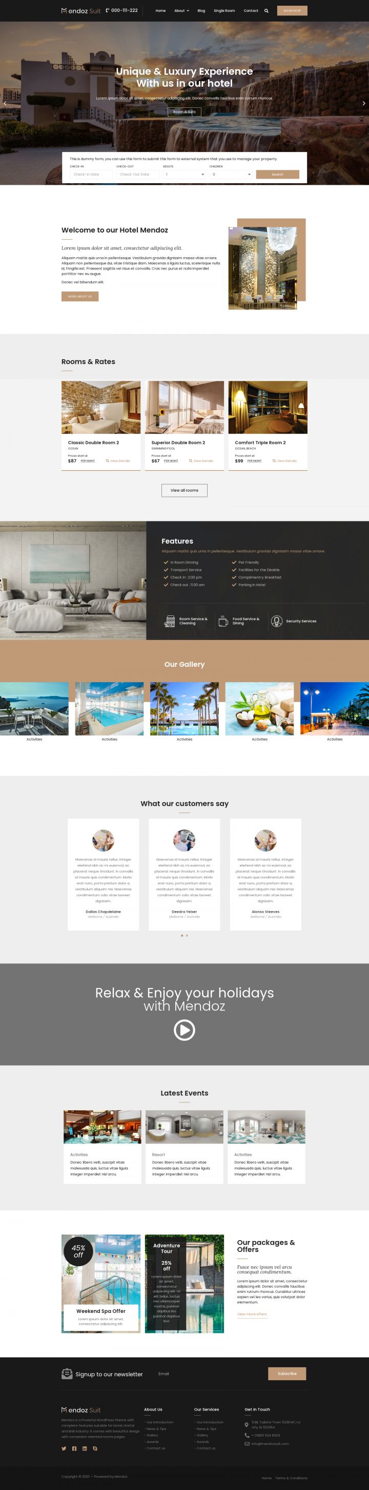 WordPress шаблон ThemeForest Mendoz