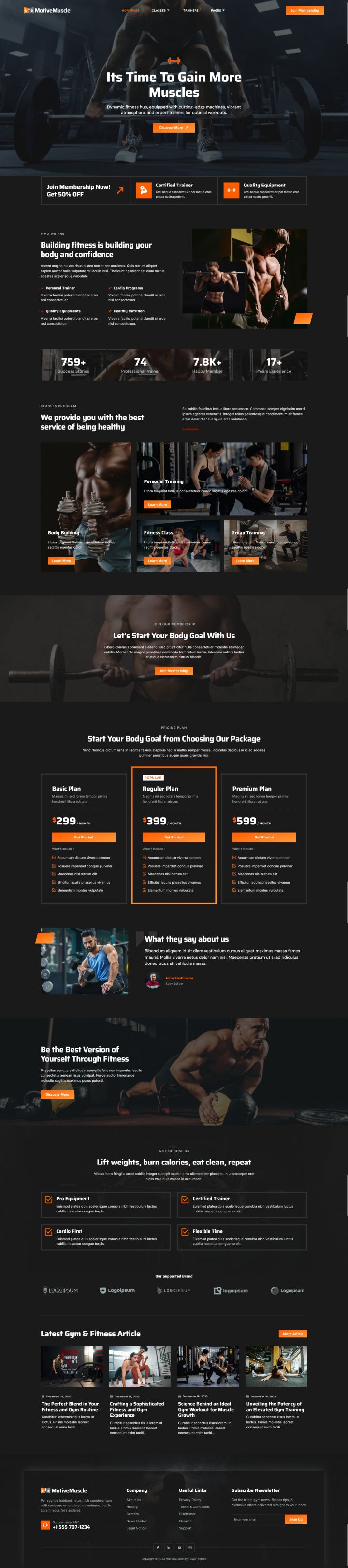 WordPress шаблон ThemeForest MotiveMuscle