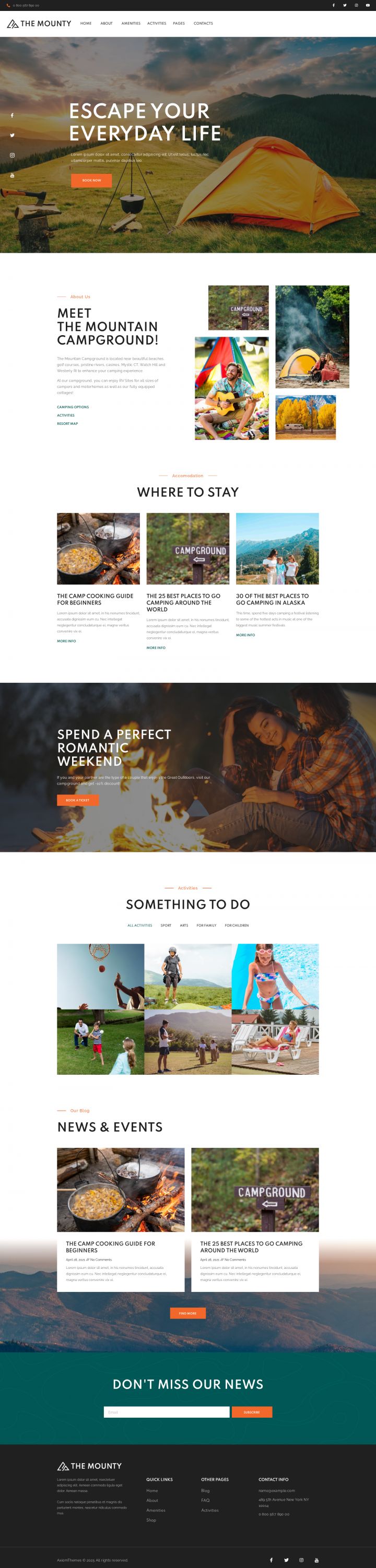 WordPress шаблон ThemeForest Mounty