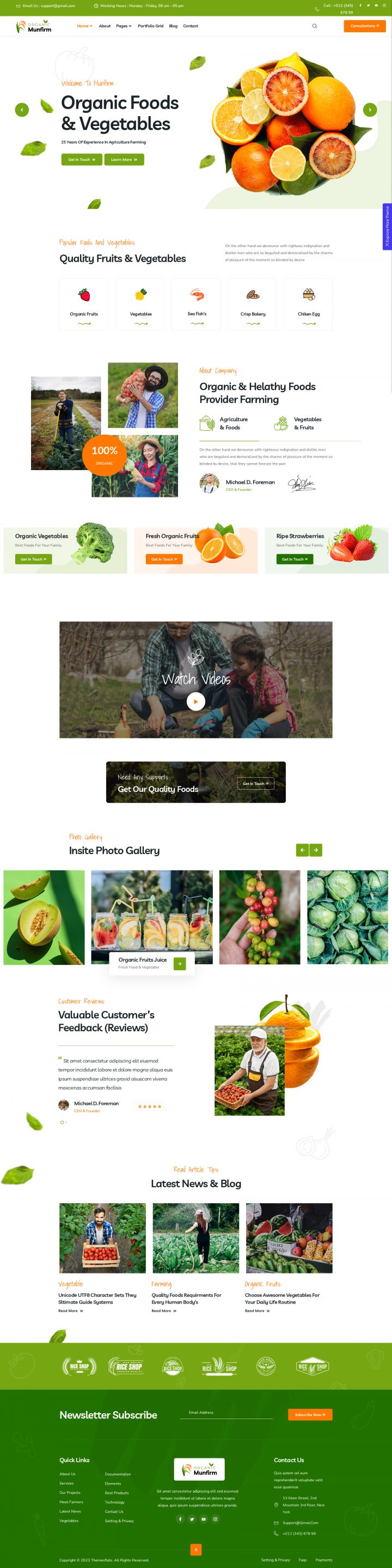 WordPress шаблон ThemeForest Munfirm