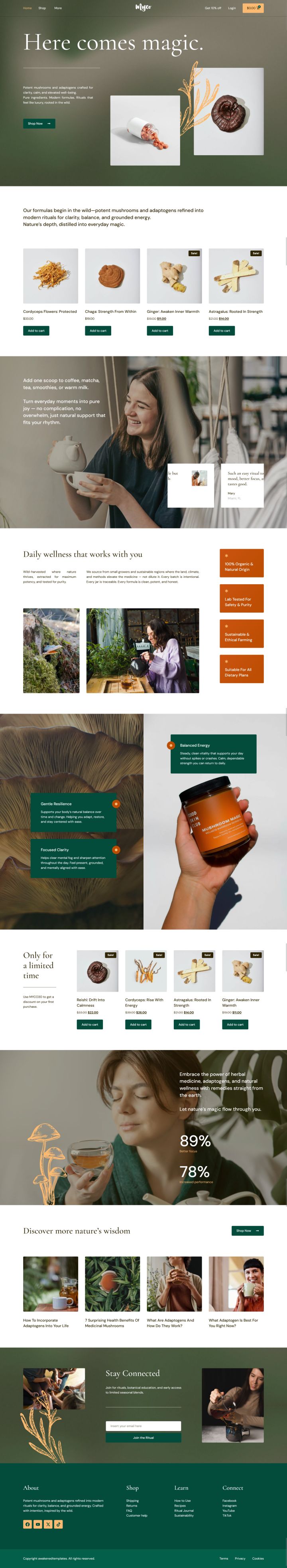 WordPress шаблон ThemeForest Myco