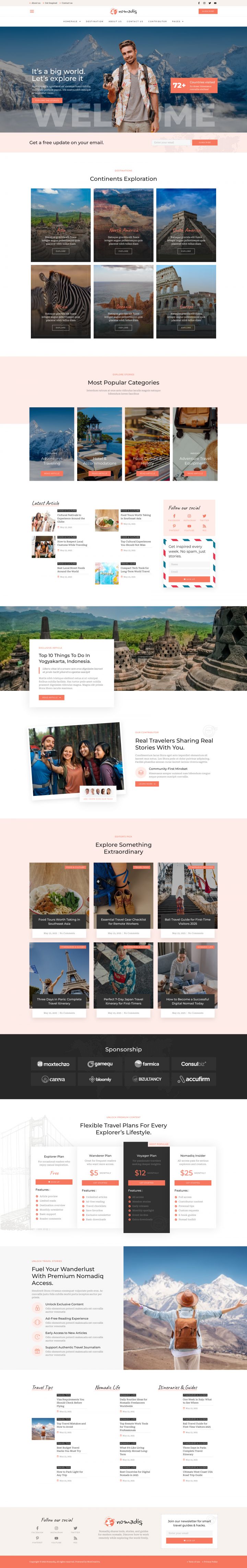 WordPress шаблон ThemeForest Nomadiq