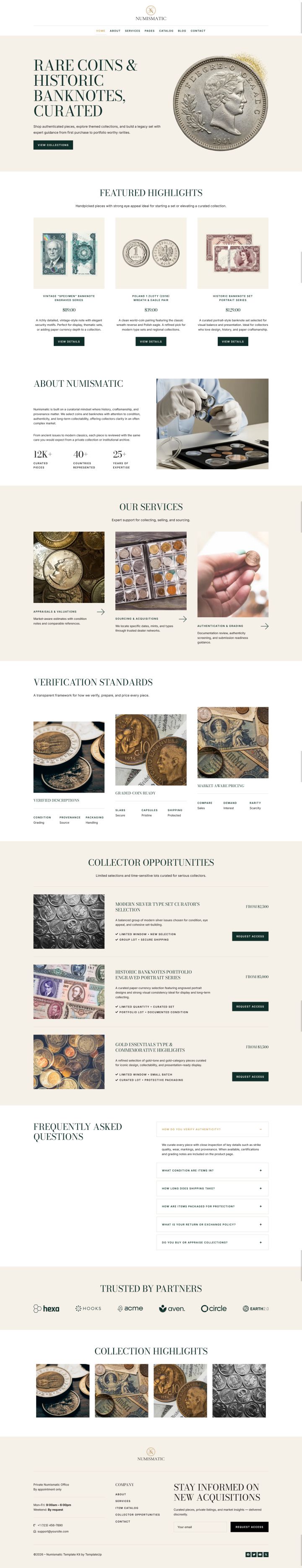 WordPress шаблон ThemeForest Numismatic