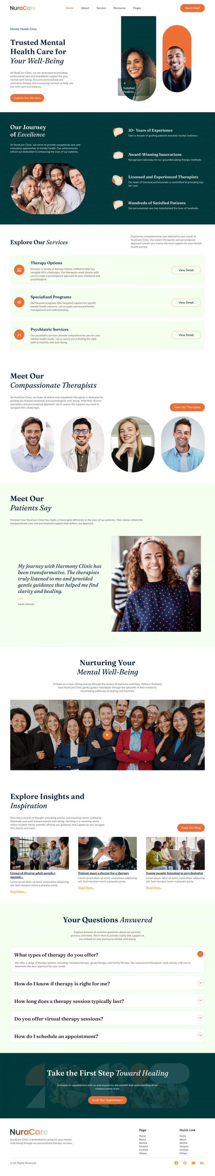WordPress шаблон ThemeForest NuraCare