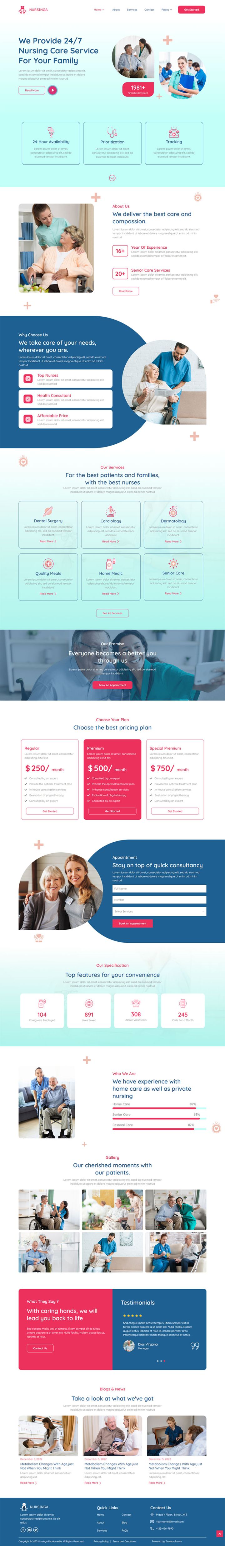 WordPress шаблон ThemeForest Nursinga