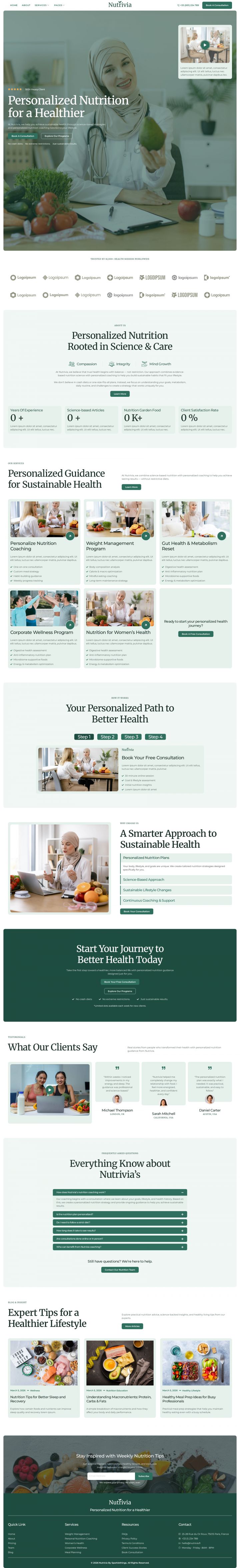 WordPress шаблон ThemeForest Nutrivia