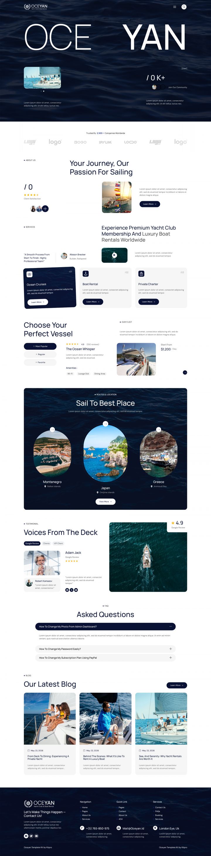 WordPress шаблон ThemeForest Oceyan