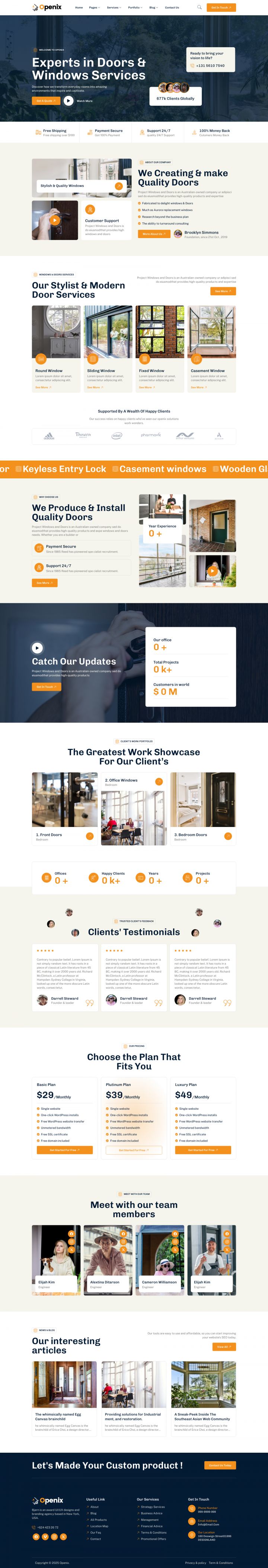 WordPress шаблон ThemeForest Openix