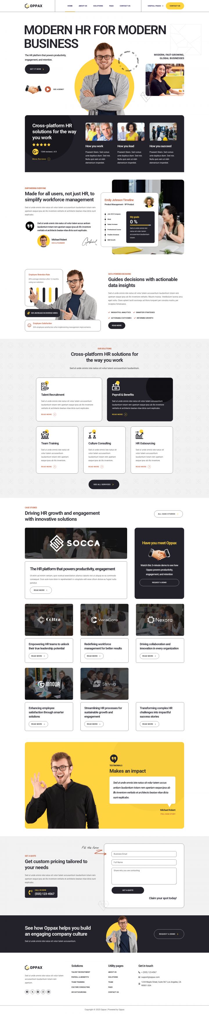 WordPress шаблон ThemeForest Oppax