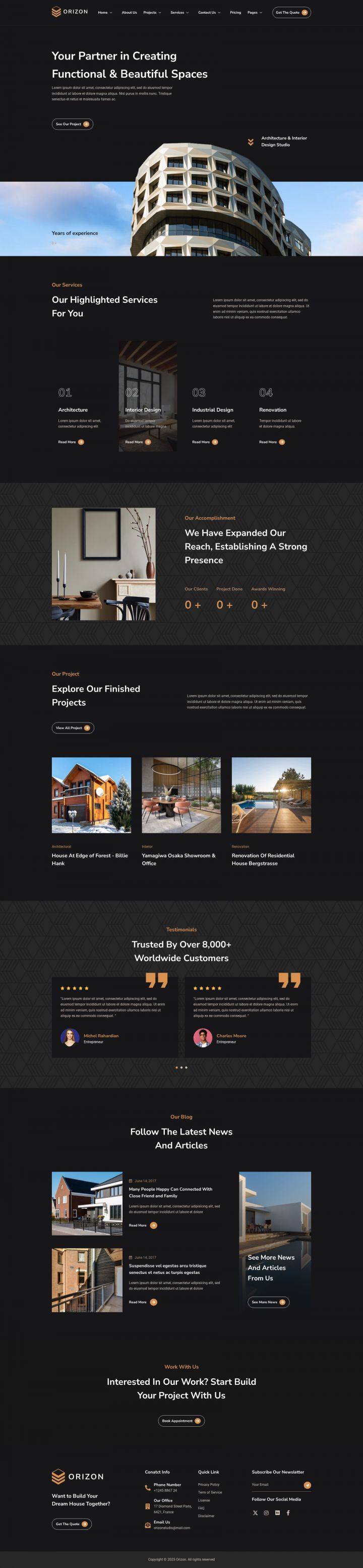 WordPress шаблон ThemeForest Orizon