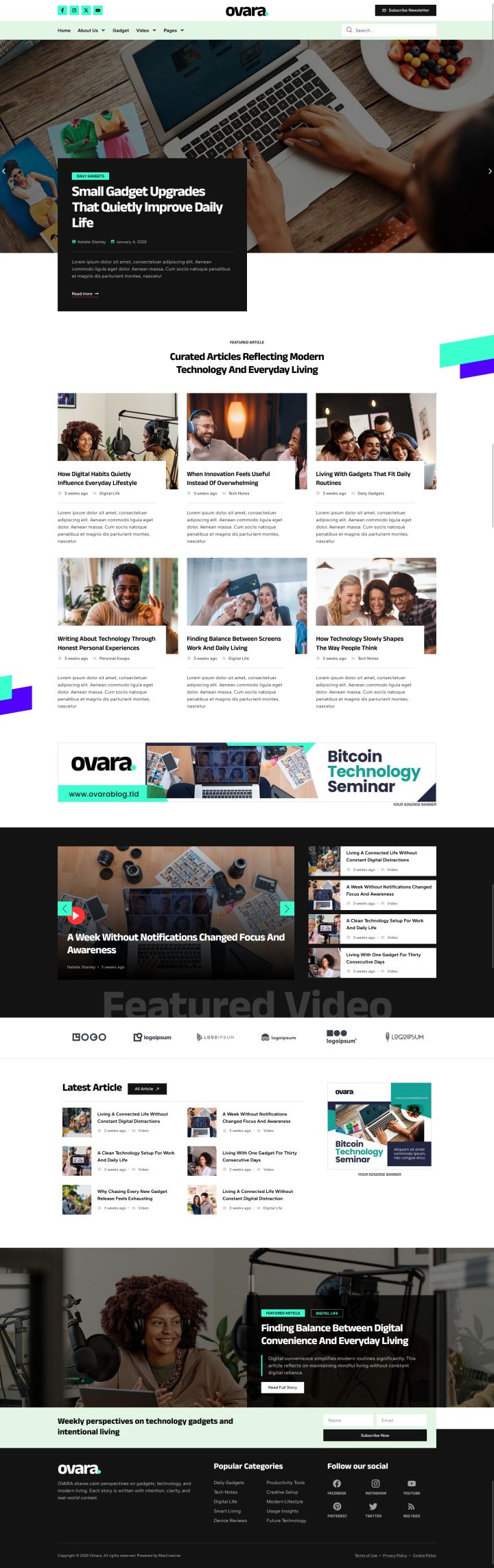WordPress шаблон ThemeForest Ovara