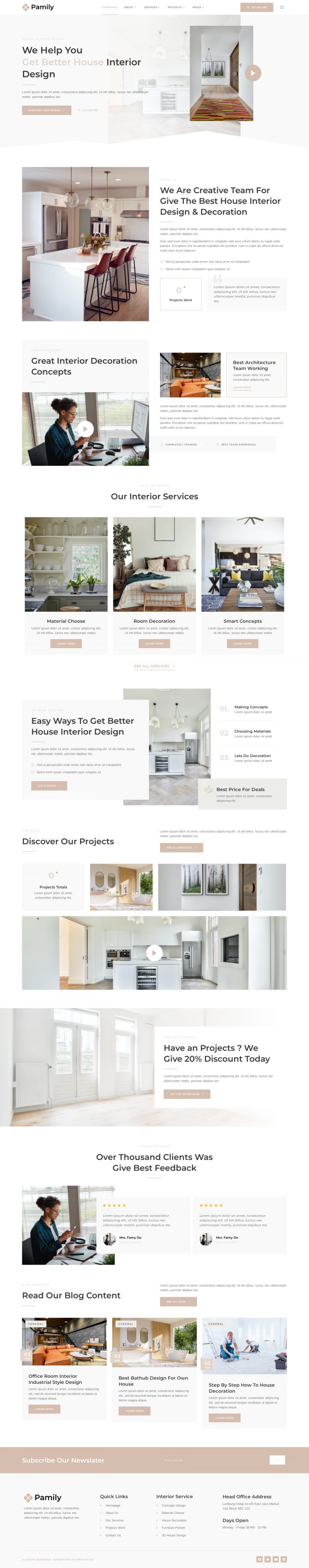 WordPress шаблон ThemeForest Pamily