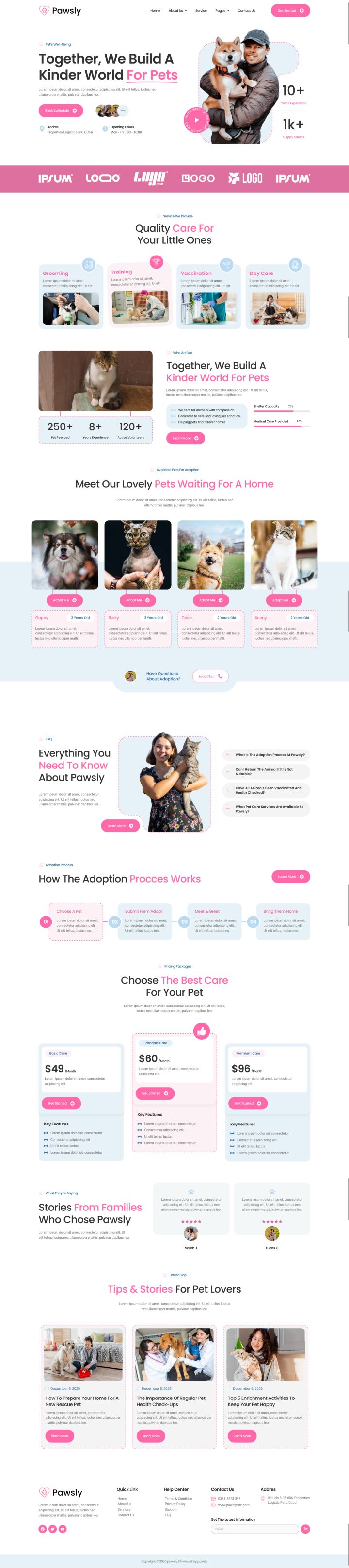 WordPress шаблон ThemeForest Pawsly