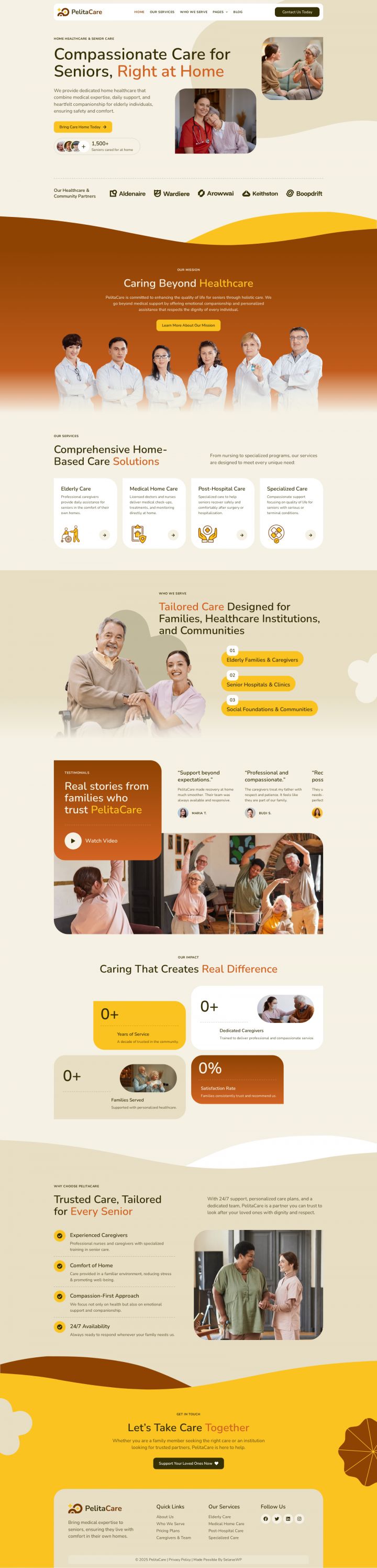 WordPress шаблон ThemeForest PelitaCare