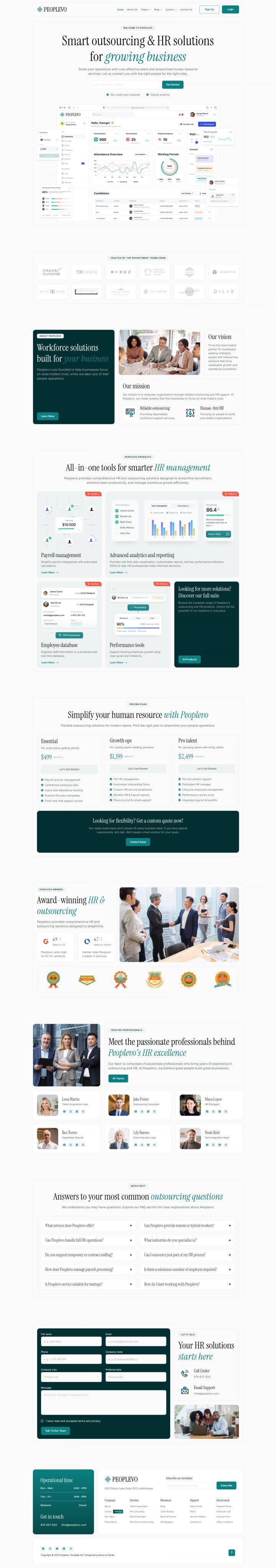 WordPress шаблон ThemeForest Peoplevo
