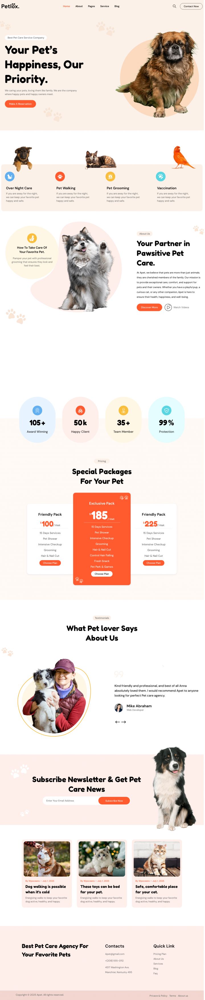 WordPress шаблон ThemeForest Petlox