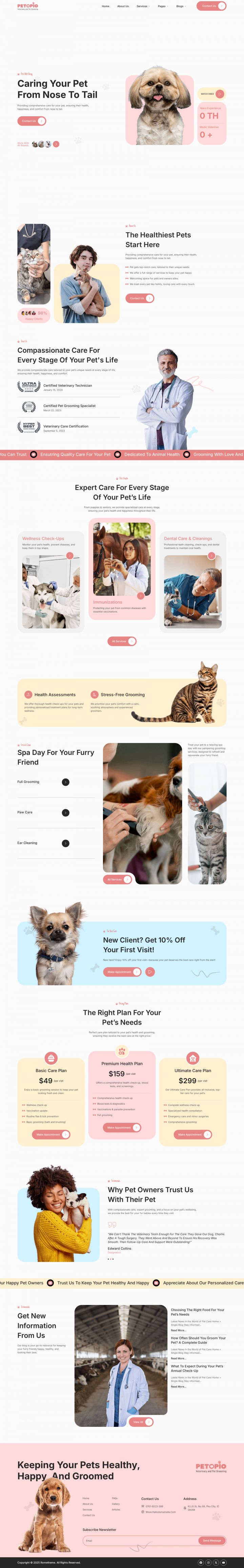 WordPress шаблон ThemeForest Petopio